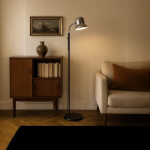 Lampada da terra vintage regolabile anni '60-'70