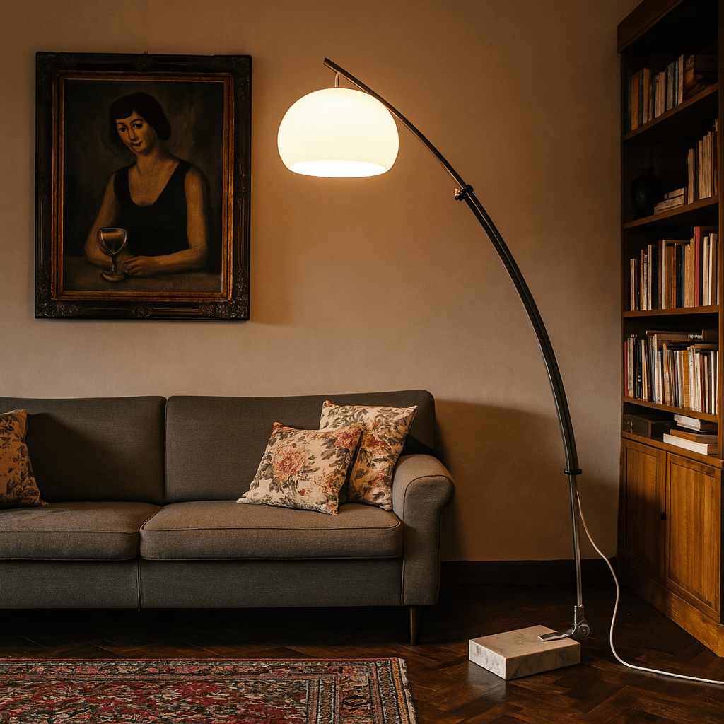 Lampada da Terra Vintage Estensibile Anni '70