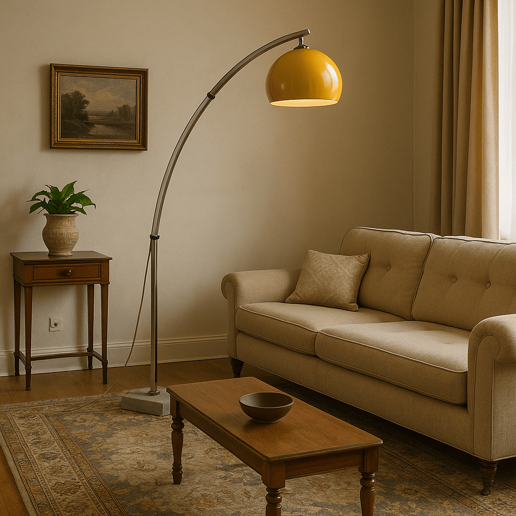 Lampada da Terra Vintage Estensibile Anni '70 in Marmo 3
