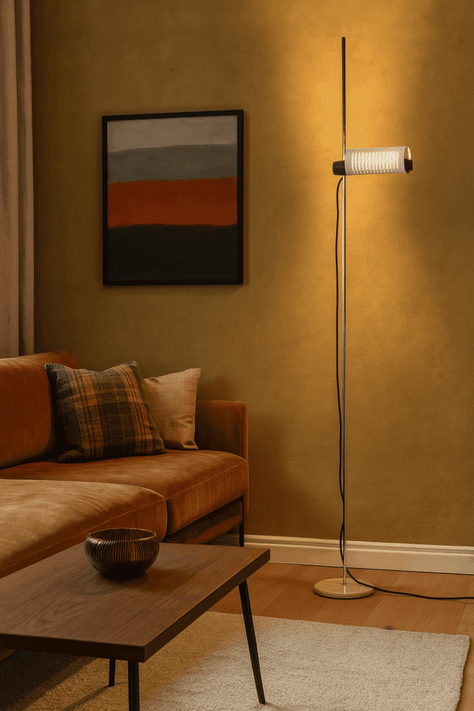 Lampada da terra Joe Colombo per Oluce, design anni '70