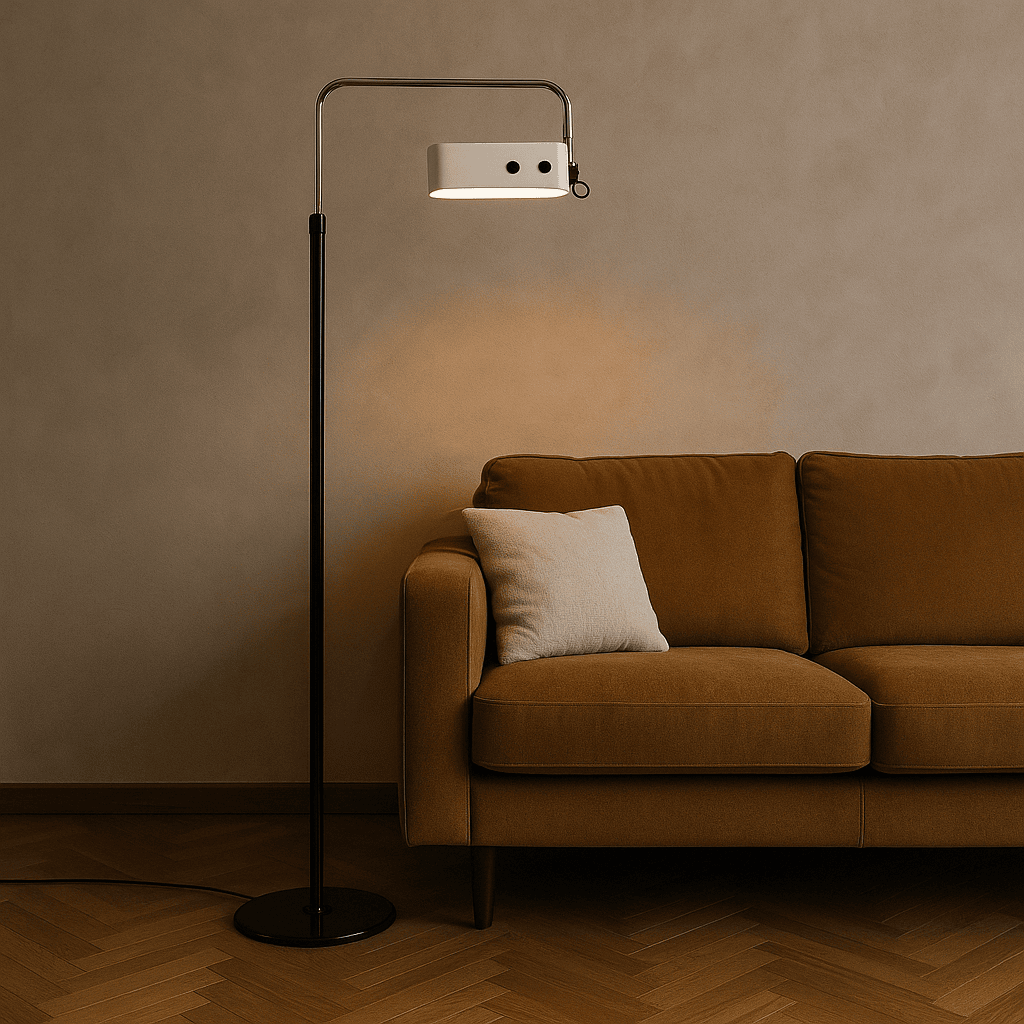 Lampada da terra vintage anni '60-'70 regolabile