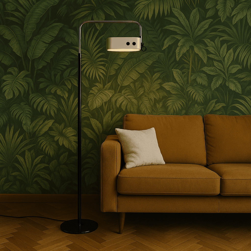 Lampada da terra vintage anni '60-'70 regolabile