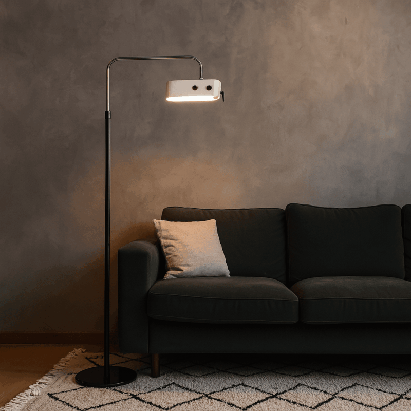 Lampada da terra vintage anni '60-'70 regolabile
