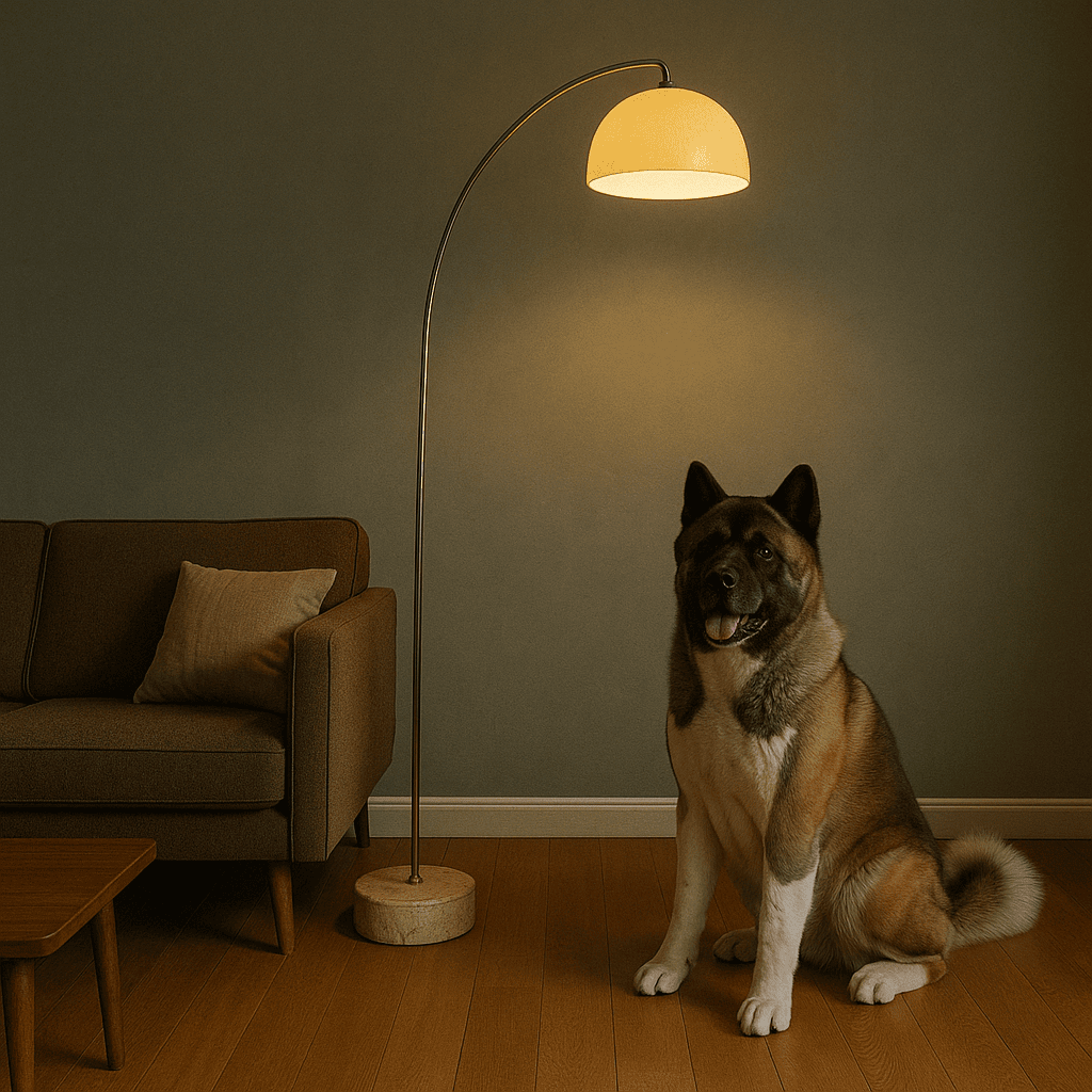 Lampada da terra vintage con base in travertino anni '70 4