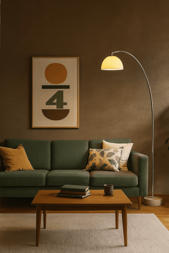 Lampada da terra vintage con base in travertino anni '70
