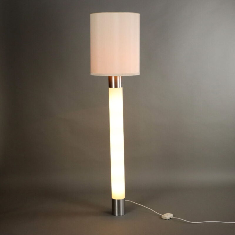 Lampada da Terra Vintage Anni '60 con Paralume