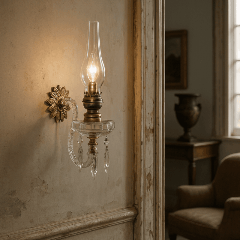 Coppia Appliques in Cristallo Vintage XX Secolo