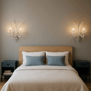 Coppia Appliques Murano in Vetro Soffiato