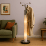 Appendiabiti luminoso vintage anni '70 in stile industriale