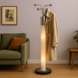 Appendiabiti luminoso vintage anni '70 in stile industriale