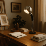 Lampada Industrial Direzionabile con Collo Flessibile Anni '70