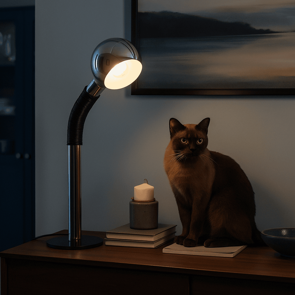 Lampada Industrial Direzionabile con Collo Flessibile Anni '70