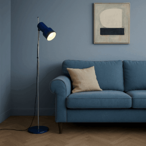 Lampada anni '70 industriale regolabile in alluminio smaltato