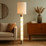 Lampada da Terra Vintage Anni '60 con Paralume