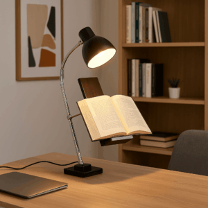 Design funzionale anni '60: lampada da scrivania con supporto