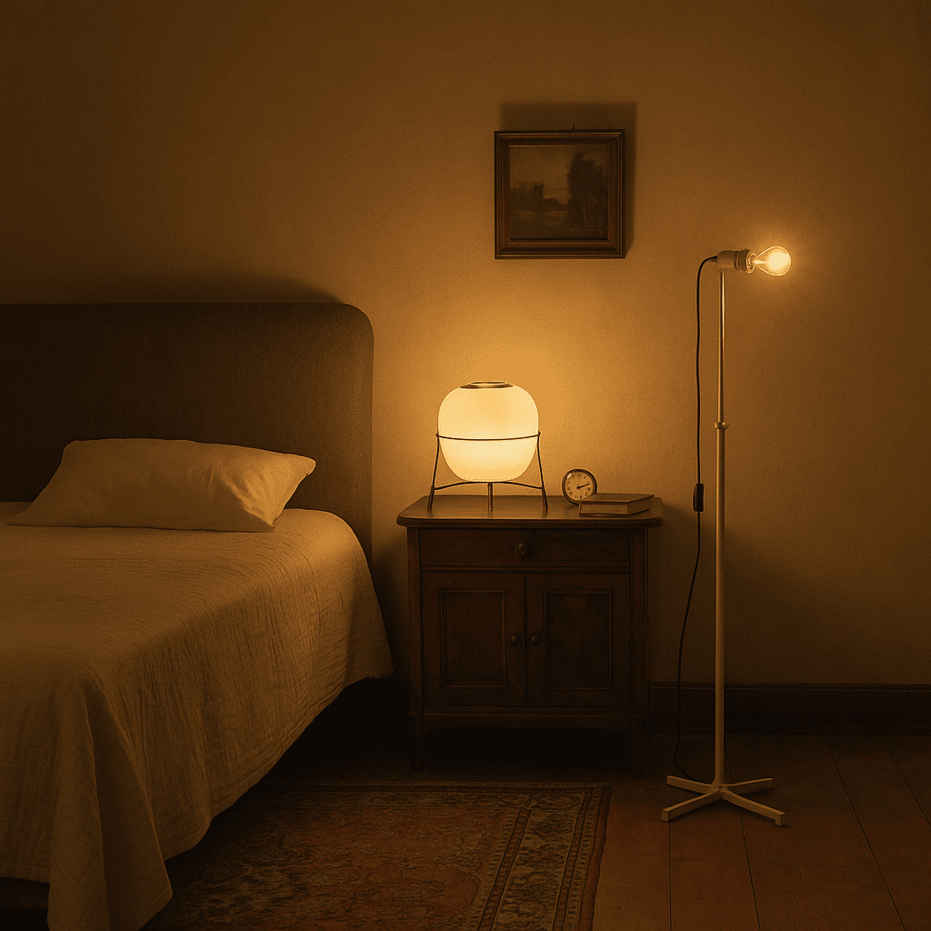 Lampada da terra anni '60 regolabile in metallo smaltato