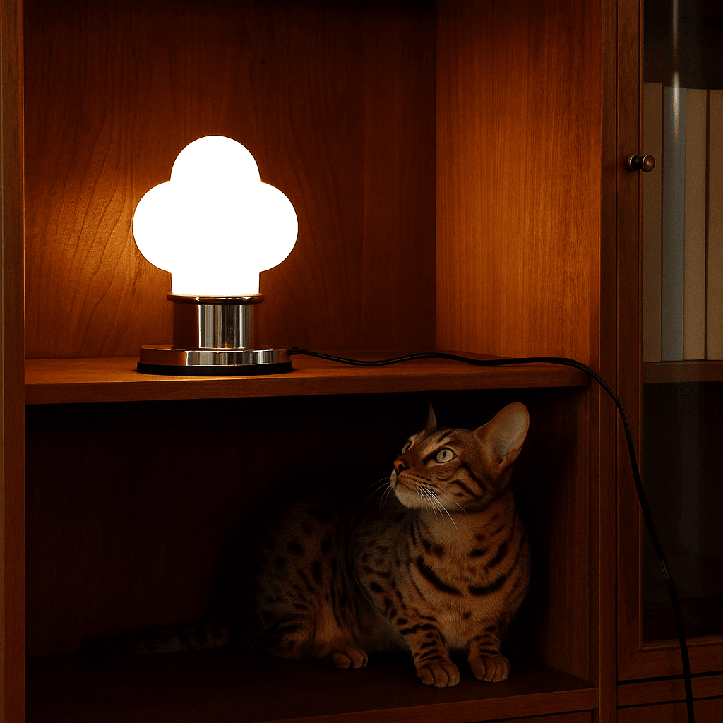 Lampada da tavolo in vetro lattimo e metallo cromato Anni '60