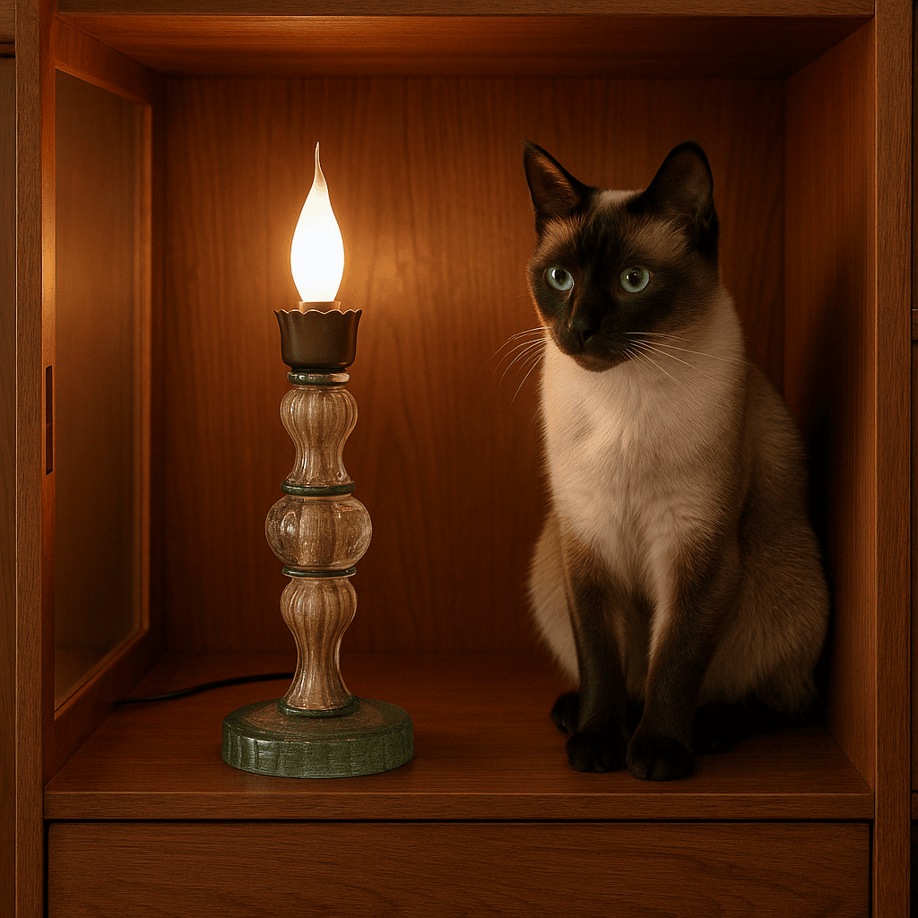 Lampada da tavolo Anni '50 in vetro soffiato e ottone