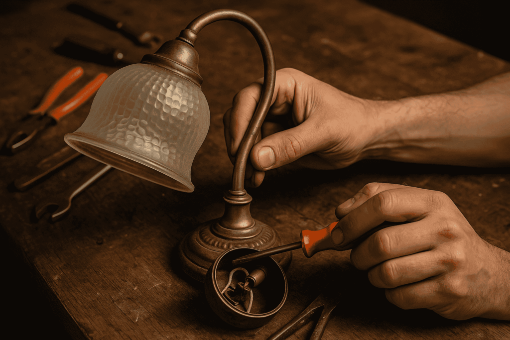 restauro lampade vintage