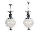 Coppia di Lampade a sospensione vintage Anni '60