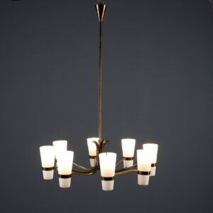 Lampadario Anni '60 a Otto Punti Luce