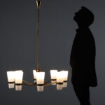 Lampadario Anni '60 a Otto Punti Luce