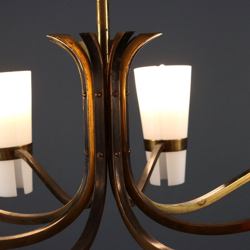 Lampadario Anni '60 a Otto Punti Luce