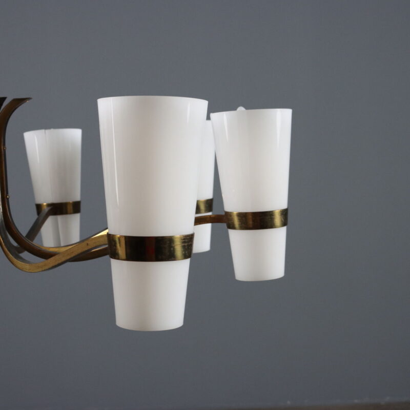 Lampadario Anni '60 a Otto Punti Luce