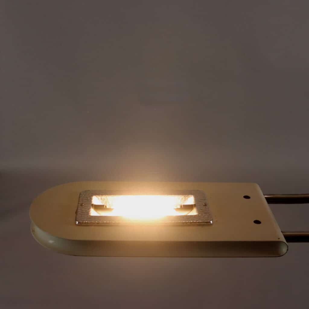 Lampada sospesa vintage 'Gesto' compatta di Bruno Gecchelin per Skipper Anni '70