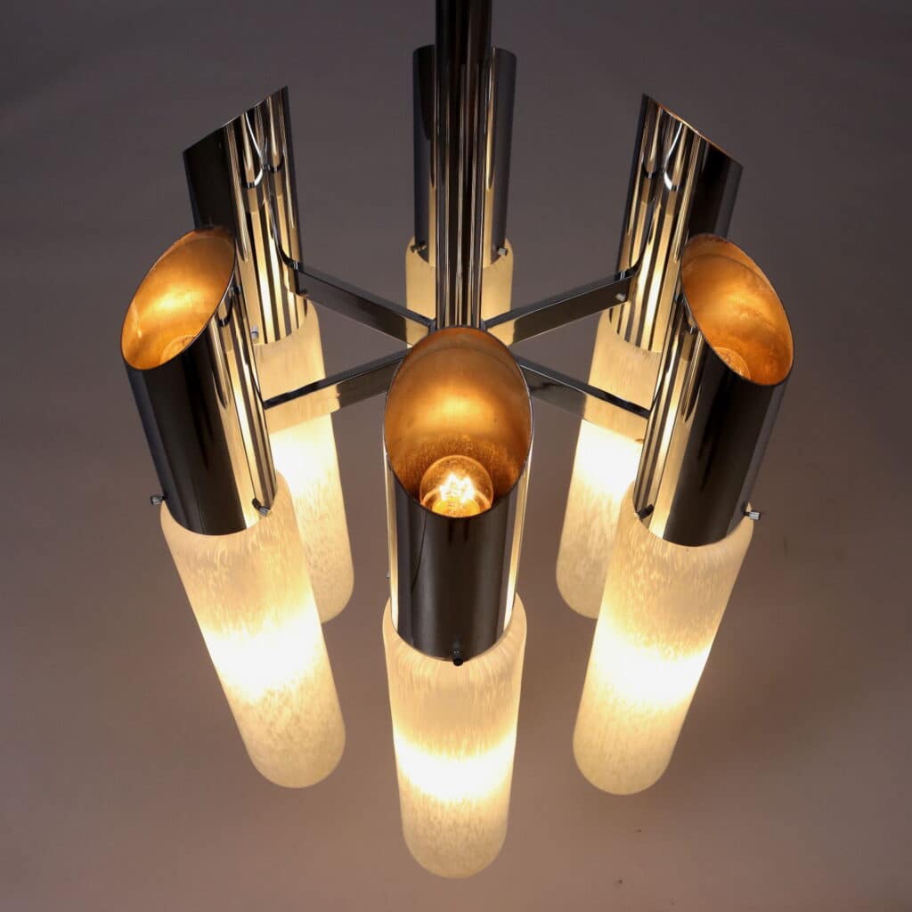 Lampada a sospensione Mazzega in vetro Murano anni '60