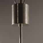 Lampada a sospensione anni '70 in vetro opalino