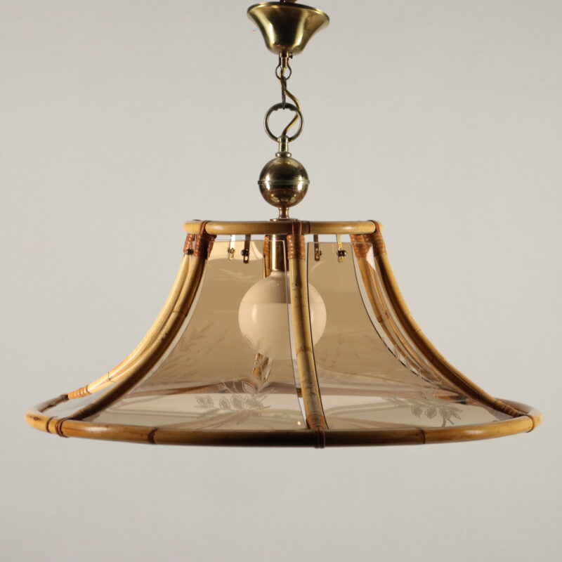 Lampada di Bambù Anni 80