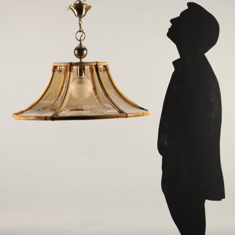 Lampada di Bambù Anni 80