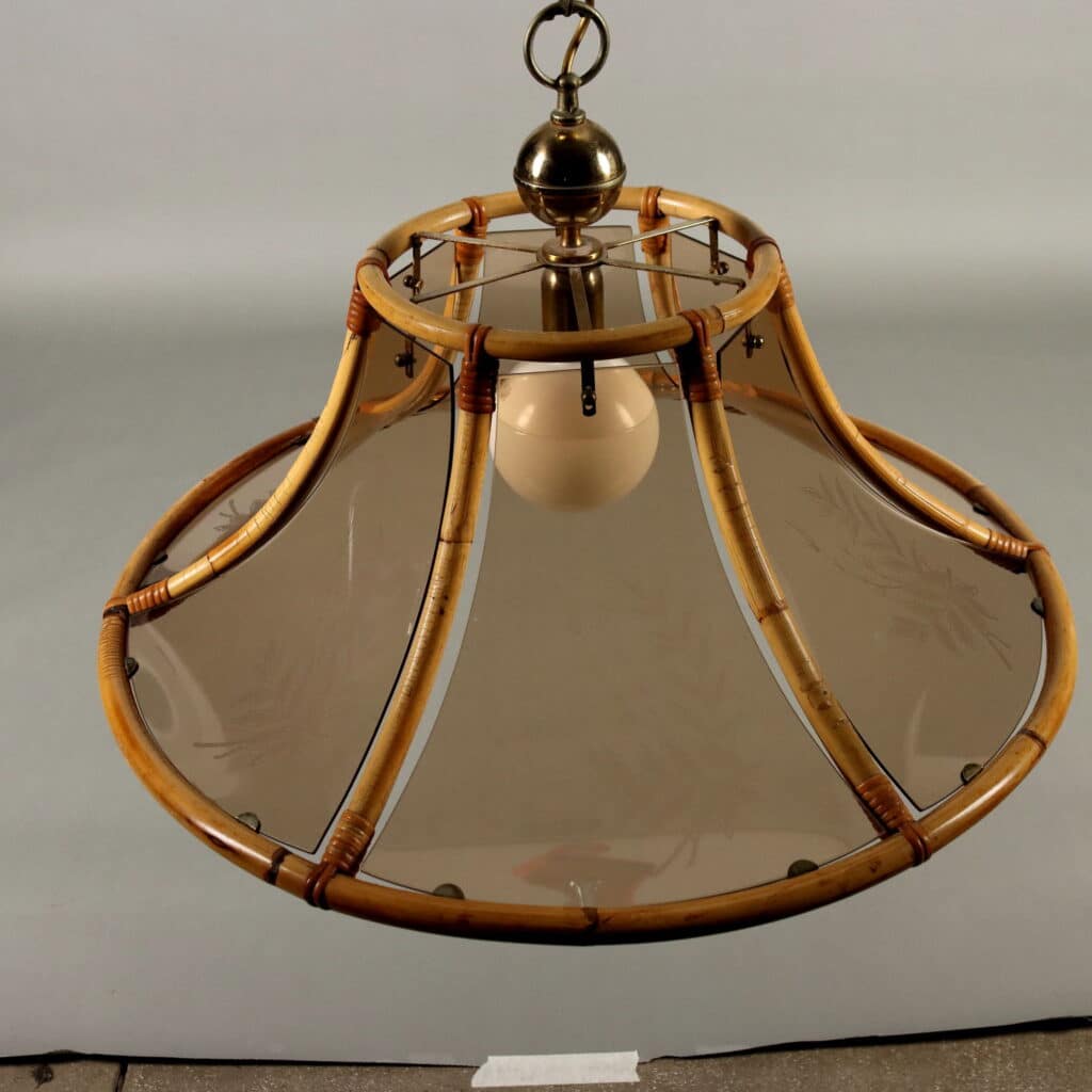 Lampada di Bambù Anni '80