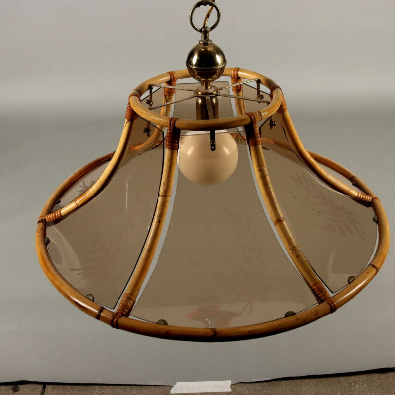 Lampada di Bambù Anni 80