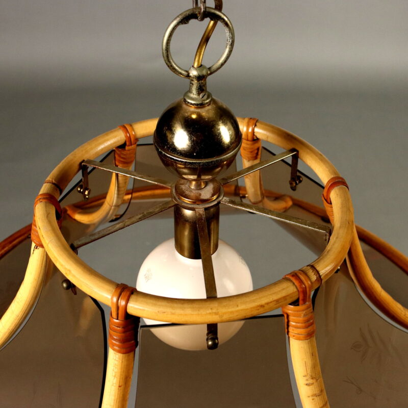 Lampada di Bambù Anni 80