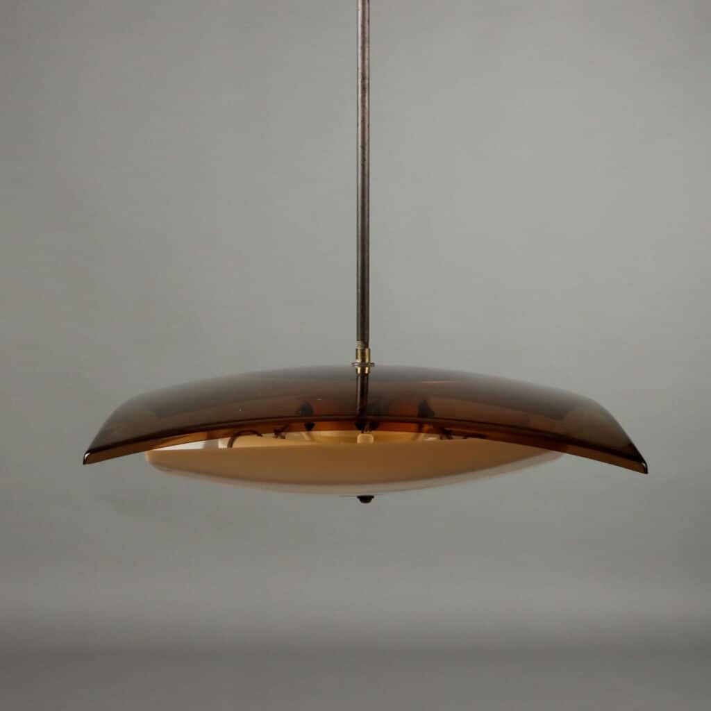 Lampada Stilux Anni '60 in metacrilato curvato