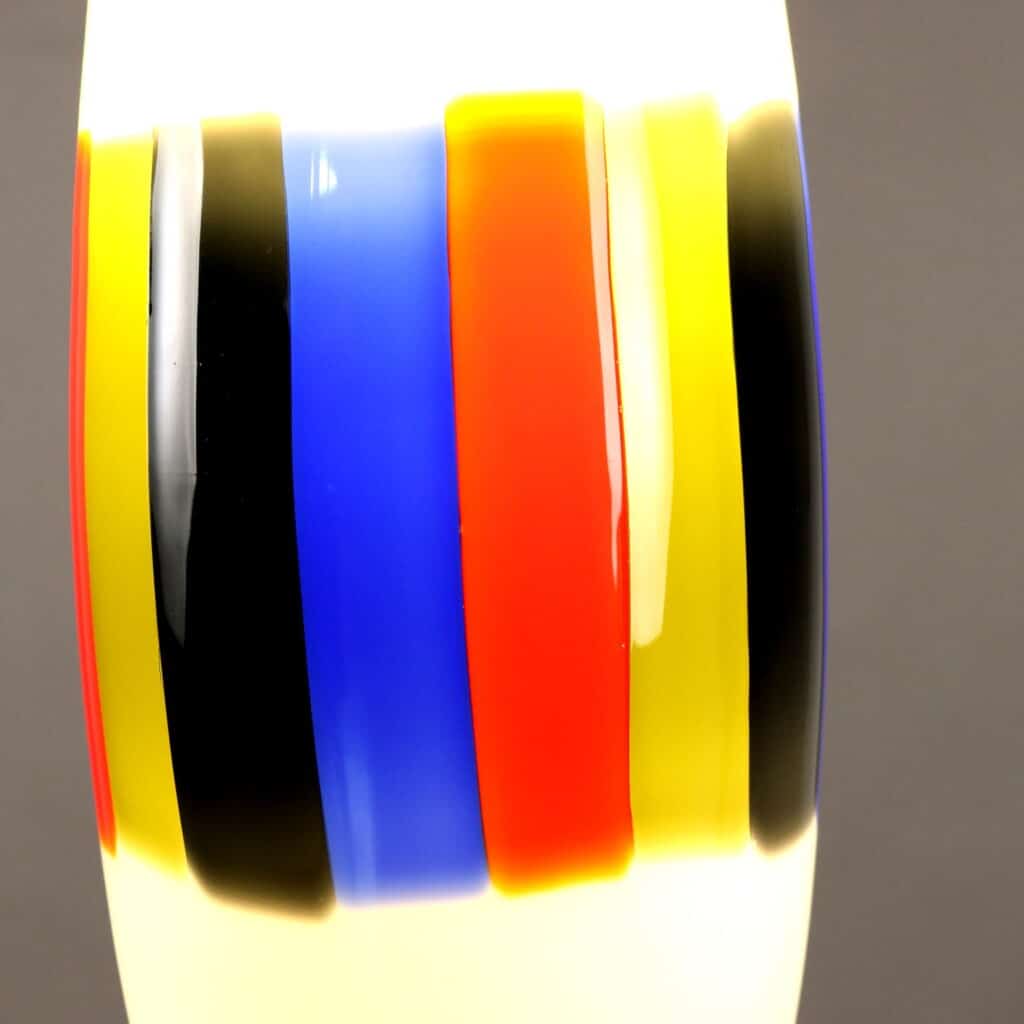 Lampada anni ’60 in vetro multicolore attribuita a Vignelli