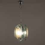 Lampada a sospensione anni ’60-’70 in vetro decorato