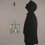Lampada a sospensione anni ’60-’70 in vetro decorato