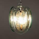 Lampada a sospensione anni ’60-’70 in vetro decorato