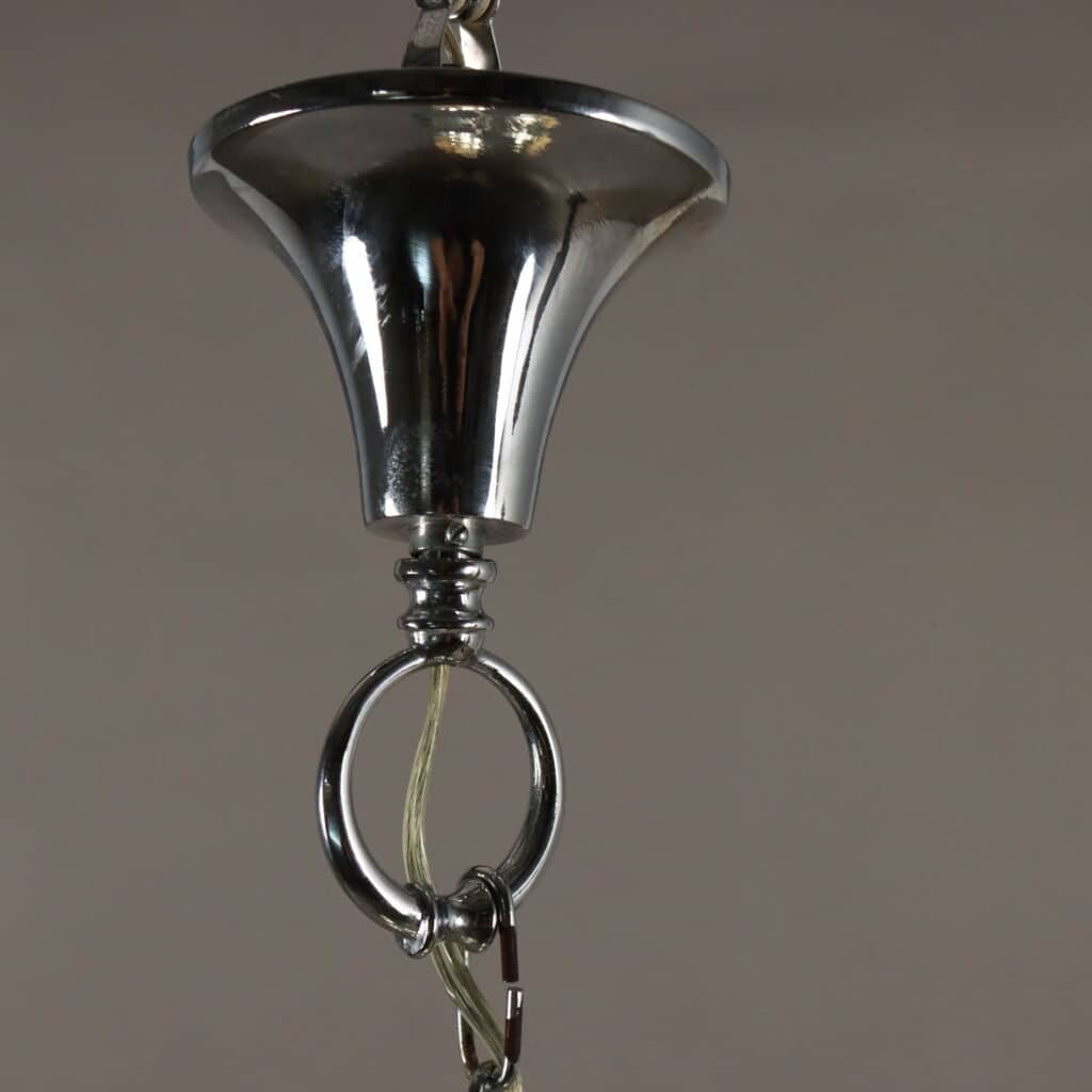Lampada a sospensione anni ’60-’70 in vetro decorato