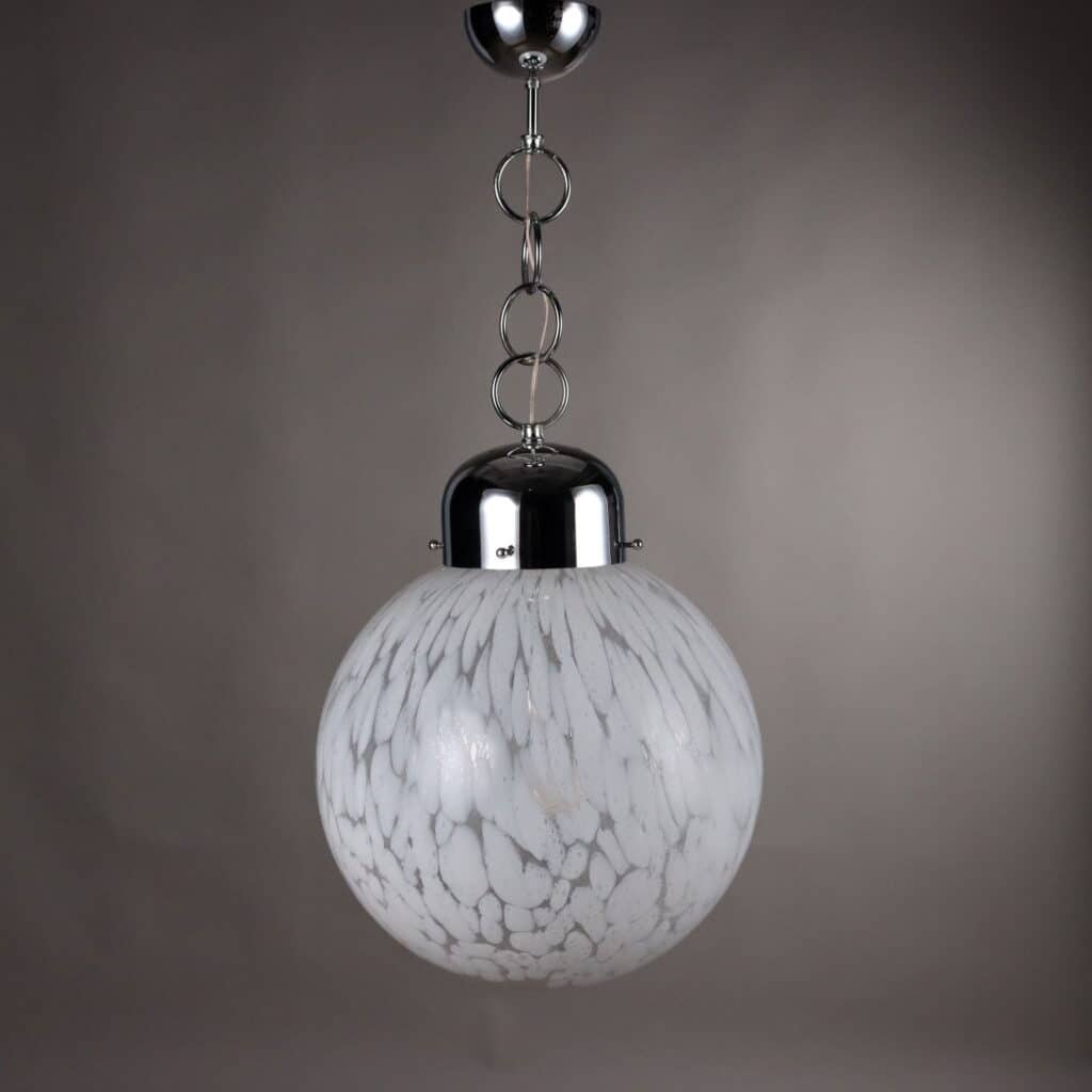 Lampada Anni ’60-’70 in Vetro Soffiato Marmorizzato