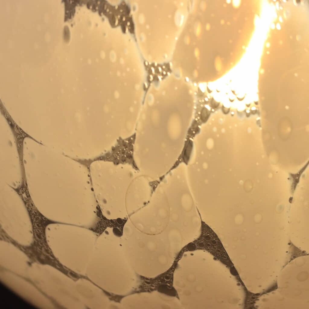 Lampada Anni ’60-’70 in Vetro Soffiato Marmorizzato