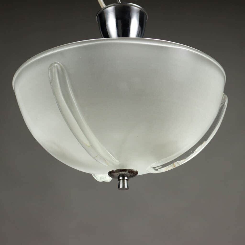 Lampada a Soffitto Anni '60 in Vetro Satinato