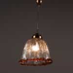 Lampada a soffitto vintage in vetro anni '80