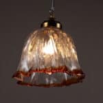 Lampada a soffitto vintage in vetro anni '80