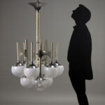 Lampada Anni 60-70 a Nove Luci