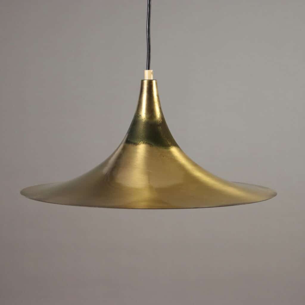 Lampada a soffitto vintage Anni '60 in alluminio ottonato