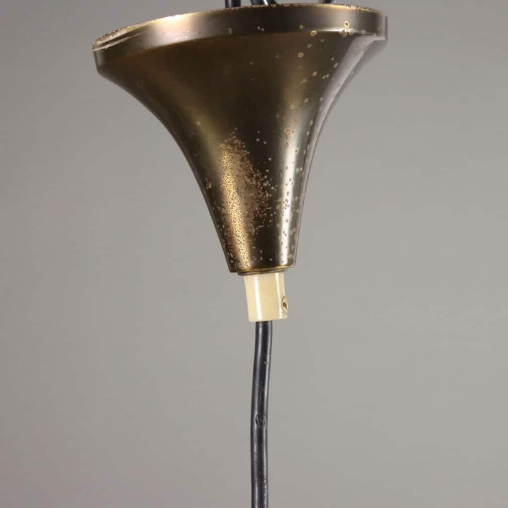 Lampada a soffitto vintage Anni '60 in alluminio ottonato